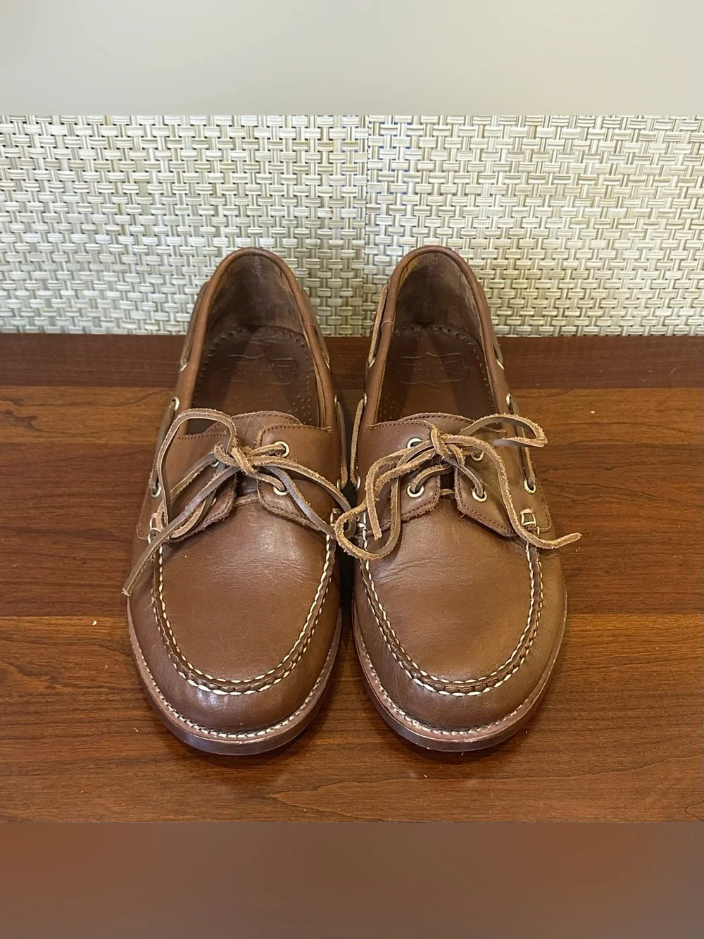 Thursday Boot Co. Handsewn Boat Shoes Loafers Brown Full-Grain Leather 10.5